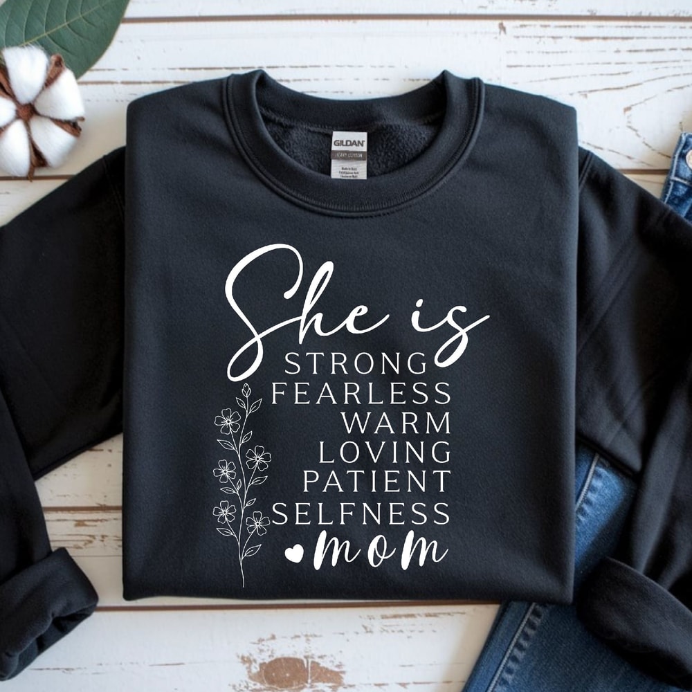 She Is Strong Mom Shirt Empowered Mom TShirt Strong Mom Tee 2
