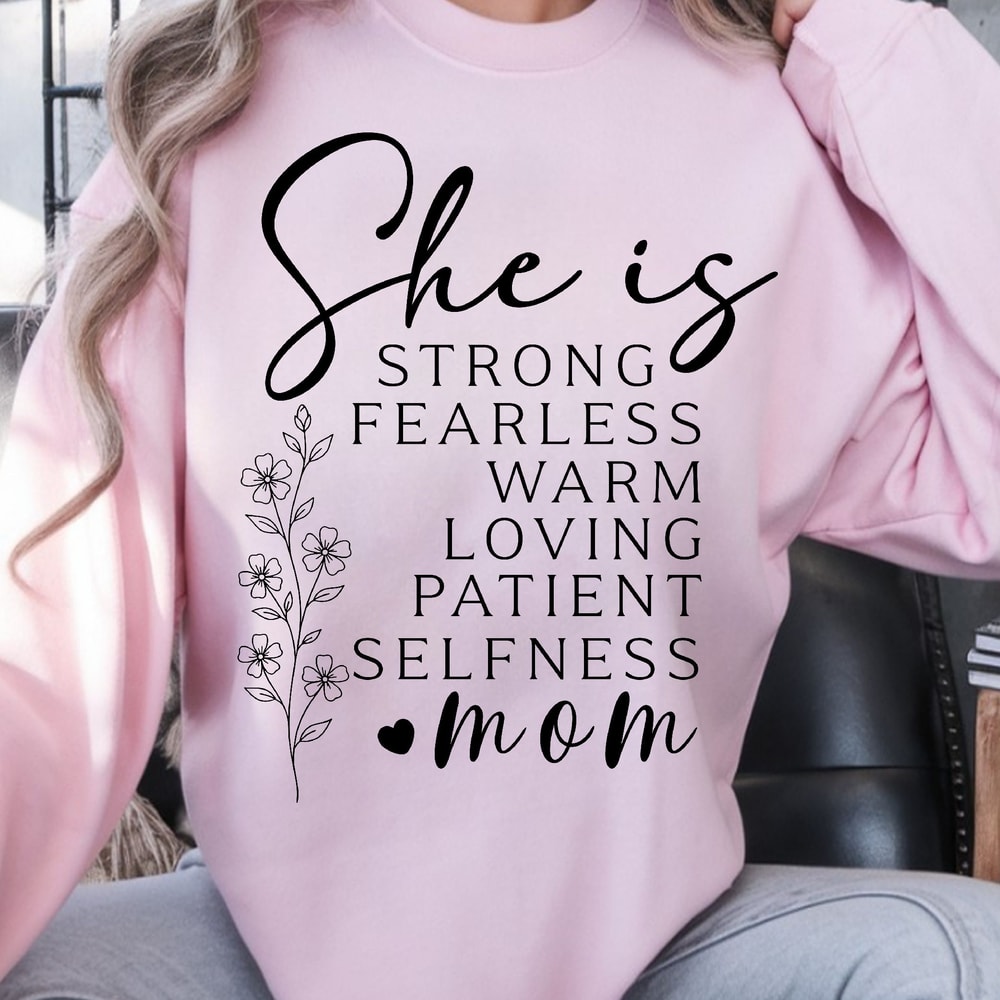 She Is Strong Mom Shirt Empowered Mom TShirt Strong Mom Tee 3