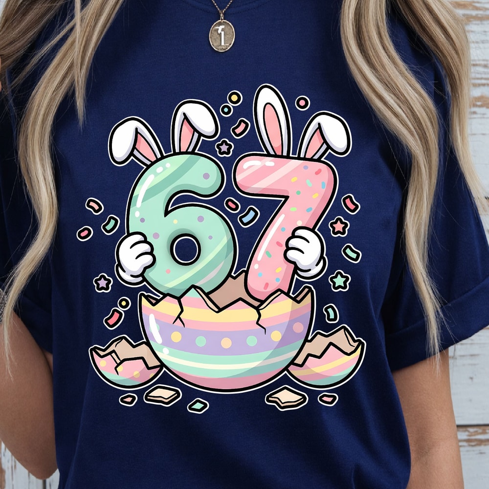 67 Easter Egg Shirt Spring Easter Shirt Holiday Bunny TShirt 1