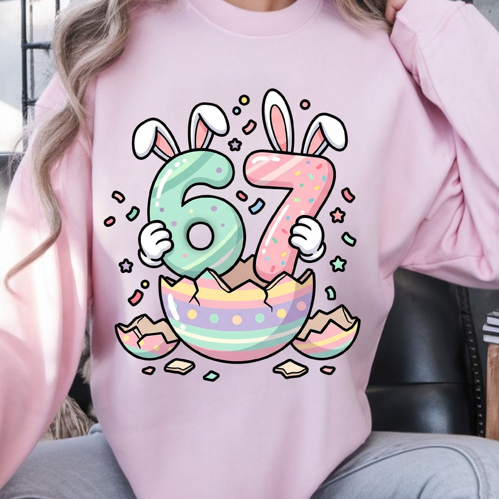 67 Easter Egg Shirt Spring Easter Shirt Holiday Bunny TShirt 3