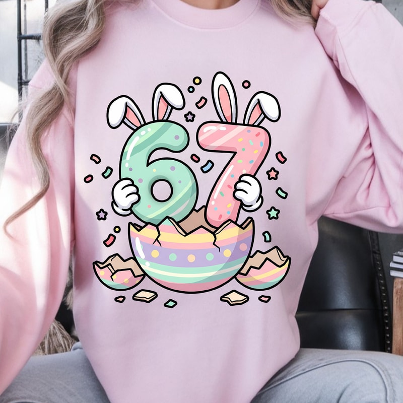 67 Easter Egg Shirt Spring Easter Shirt Holiday Bunny TShirt 3