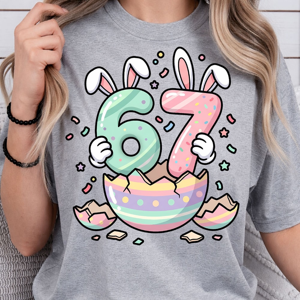 67 Easter Egg Shirt Spring Easter Shirt Holiday Bunny TShirt 4