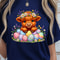 Cute Easter Highland Cow TShirt Happy Easter Tee Easter Cow Shirt 1