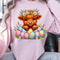 Cute Easter Highland Cow TShirt Happy Easter Tee Easter Cow Shirt 3
