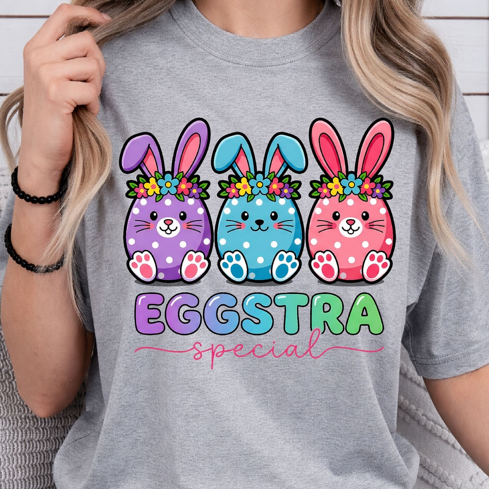 Eggstra Special Shirt Cute Easter TShirt Funny Easter Egg Tee 4