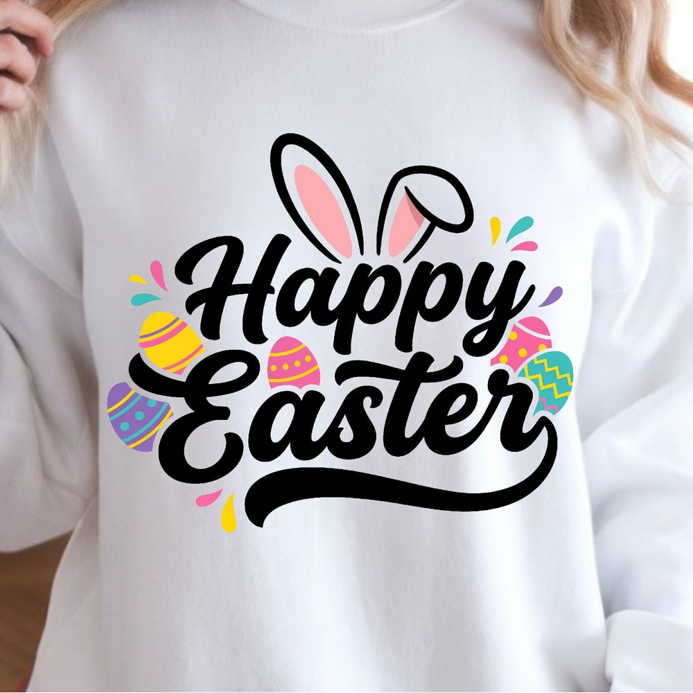 Happy Easter Shirt Easter Bunny TShirt Cute Easter Tee 3