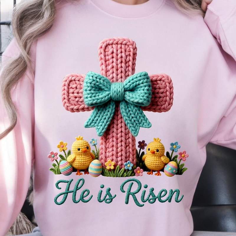 He Is Risen Shirt Easter Christian TShirt Resurrection Sunday Tee 0
