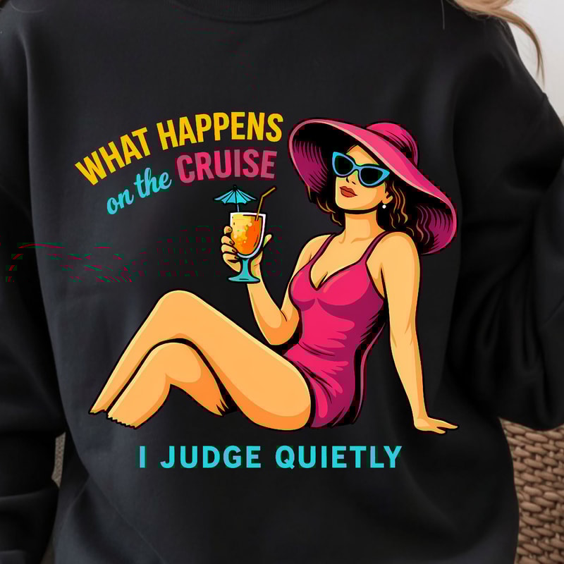 What Happens On The Cruise Shirt Funny Cruise TShirt Vacation Humor Tee 2