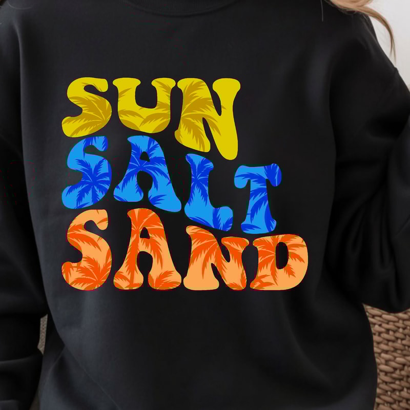 Sun Salt Sand Shirt Beach Vibes TShirt Summer Vacation Tee 1