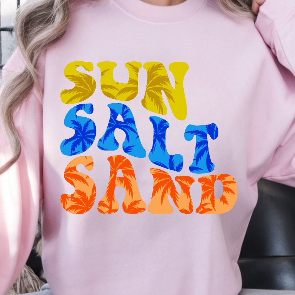 Sun Salt Sand Shirt Beach Vibes TShirt Summer Vacation Tee 2