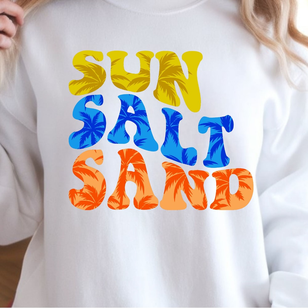 Sun Salt Sand Shirt Beach Vibes TShirt Summer Vacation Tee 0