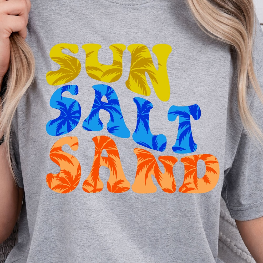 Sun Salt Sand Shirt Beach Vibes TShirt Summer Vacation Tee 4