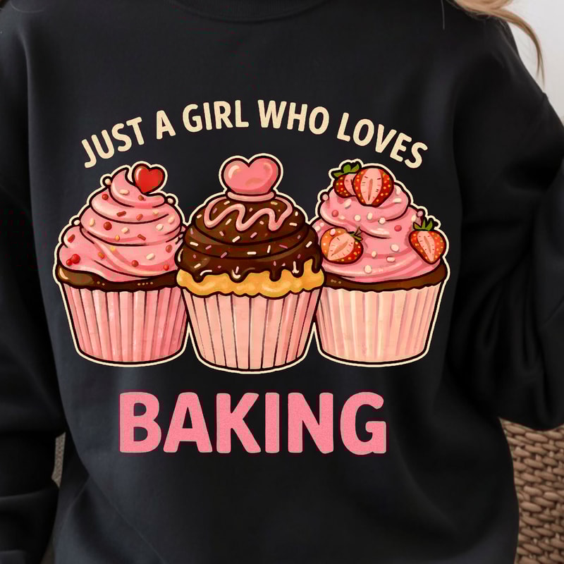 Just A Girl Who Loves Baking Shirt Baking Lover TShirt Cute Baker Tee 0