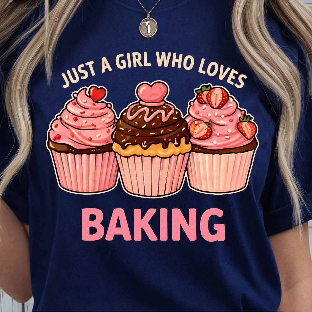 Just A Girl Who Loves Baking Shirt Baking Lover TShirt Cute Baker Tee 2
