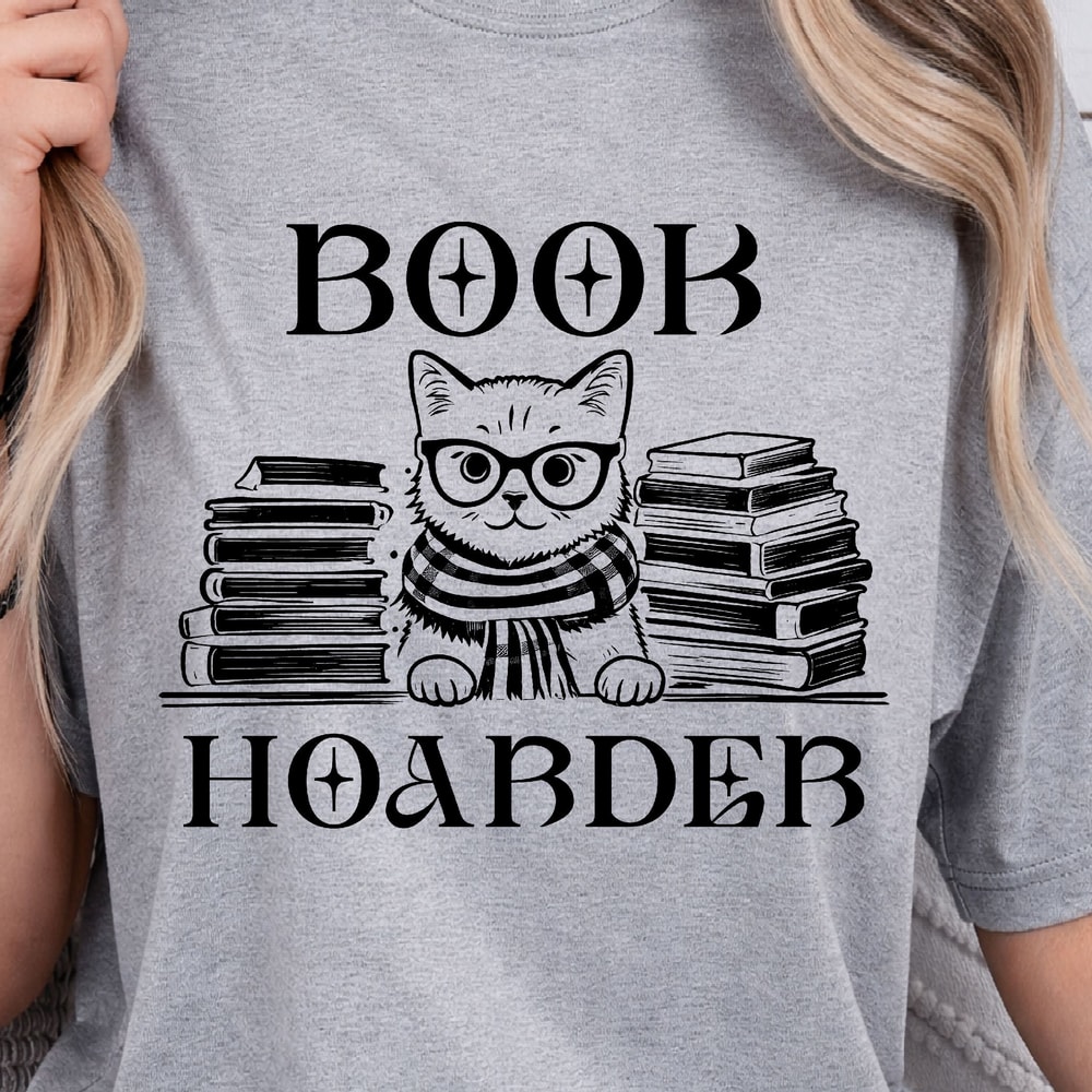 Book Hoarder Shirt Funny Book Lover TShirt Reading Addict Tee 4