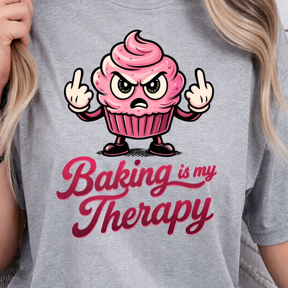 Baking Is My Therapy Shirt Funny Baking TShirt Baking Lover Tee 3
