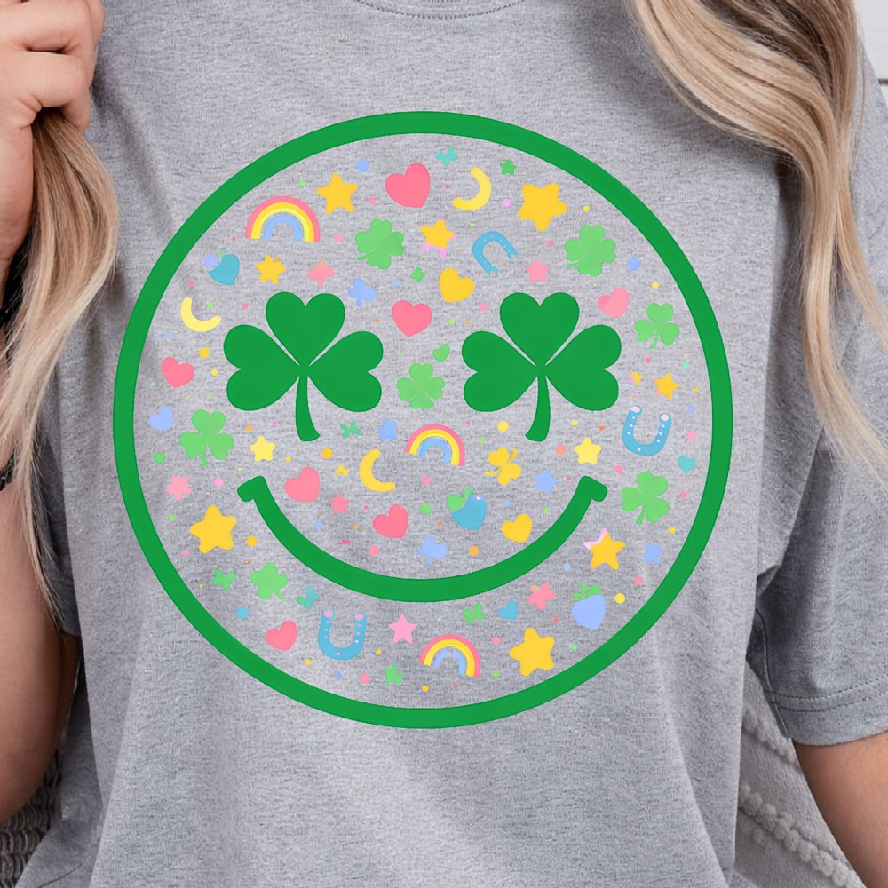 St Patricks Smile Emoji Shirt Funny St Patricks Day TShirt Shamrock Tee 4
