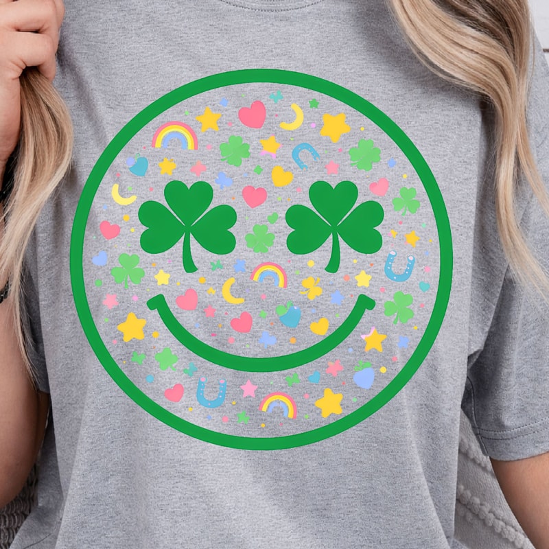 St Patricks Smile Emoji Shirt Funny St Patricks Day TShirt Shamrock Tee 4