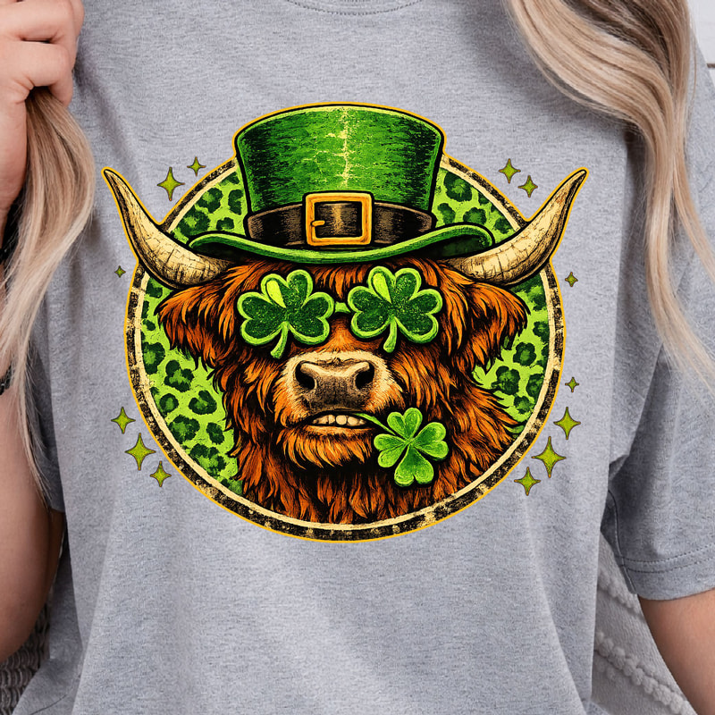 St Patricks Cow Shirt Shamrock Cow TShirt Funny Irish Humor Tee 4