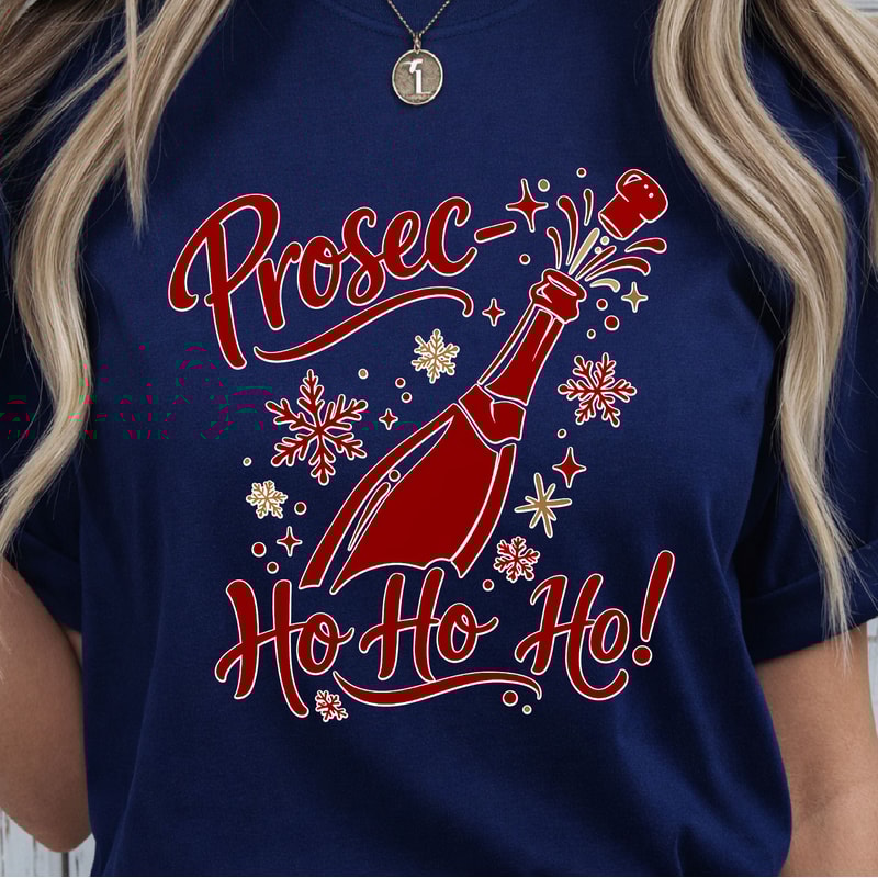 Prosec Ho Ho Ho Shirt Funny Christmas TShirt Holiday Prosecco Tee 3