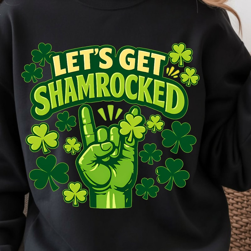 Lets Get Shamrocked Shirt St Patricks Day TShirt Fun Irish Tee 1