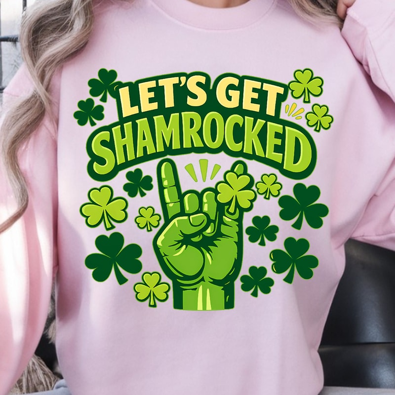 Lets Get Shamrocked Shirt St Patricks Day TShirt Fun Irish Tee 2