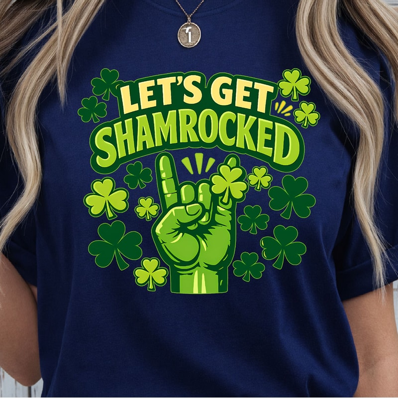 Lets Get Shamrocked Shirt St Patricks Day TShirt Fun Irish Tee 3