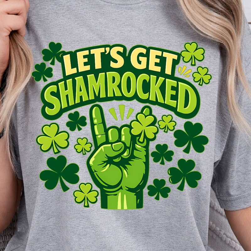 Lets Get Shamrocked Shirt St Patricks Day TShirt Fun Irish Tee 4