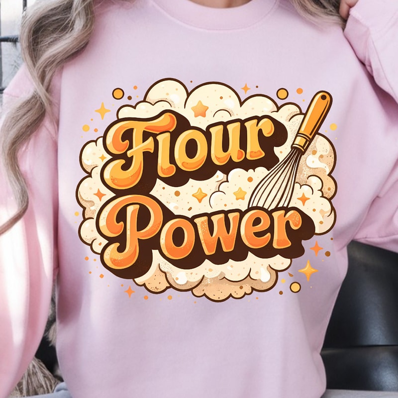 Flour Power Shirt Funny Baking TShirt Bakers Humor Tee 1