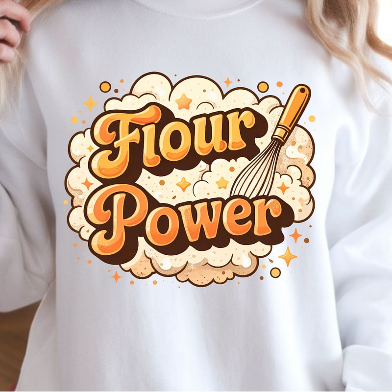 Flour Power Shirt Funny Baking TShirt Bakers Humor Tee 3