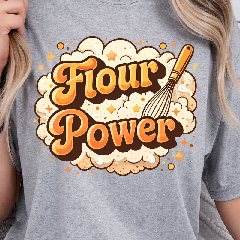 Flour Power Shirt Funny Baking TShirt Bakers Humor Tee 4