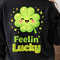 Feeelin Lucky White Shirt St Patricks Day TShirt Lucky Vibes Tee 3
