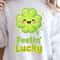 Feeelin Lucky White Shirt St Patricks Day TShirt Lucky Vibes Tee 4