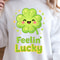 Feeelin Lucky White Shirt St Patricks Day TShirt Lucky Vibes Tee 4