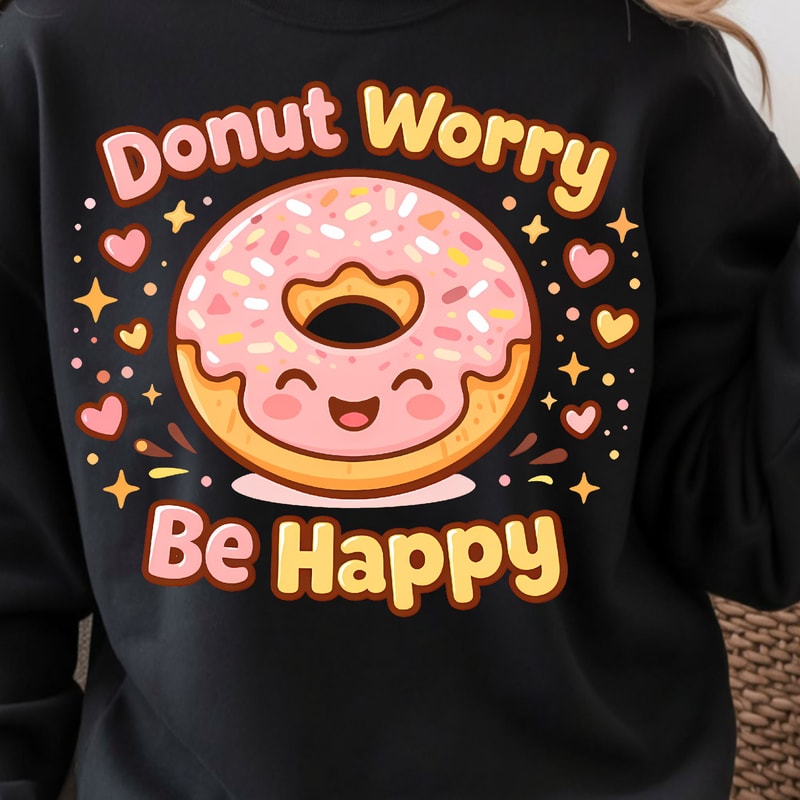 Donut Worry Shirt Funny Donut Lover TShirt Sweet Treat Tee 0