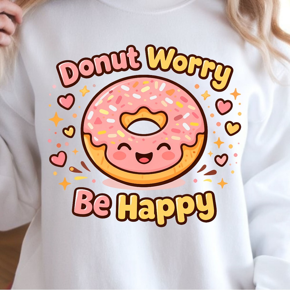 Donut Worry Shirt Funny Donut Lover TShirt Sweet Treat Tee 1