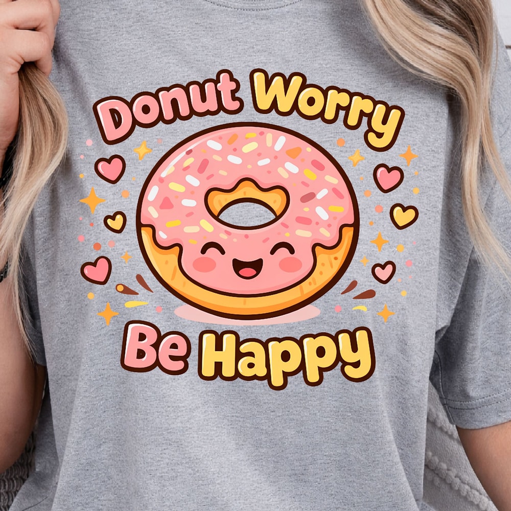Donut Worry Shirt Funny Donut Lover TShirt Sweet Treat Tee 4