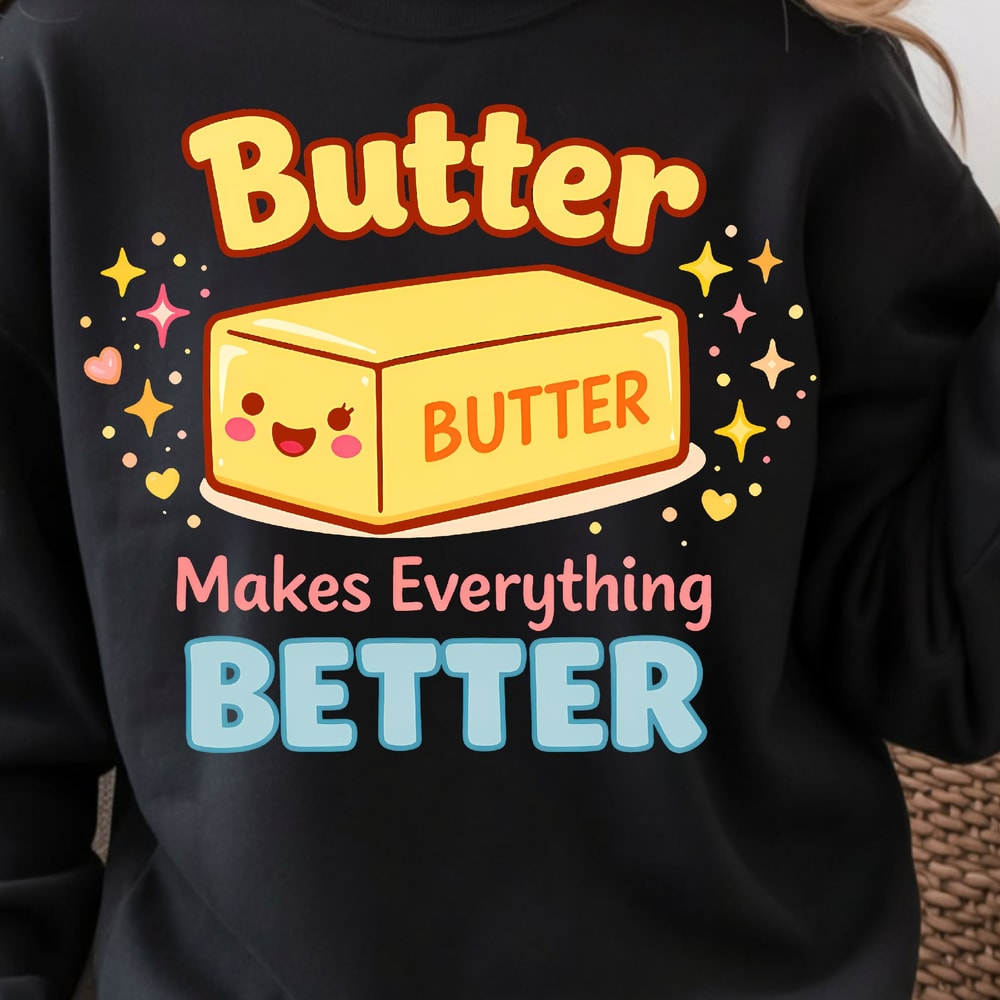 Butter Makes Everything Better Shirt Funny Food Lover TShirt Baking Tee 2