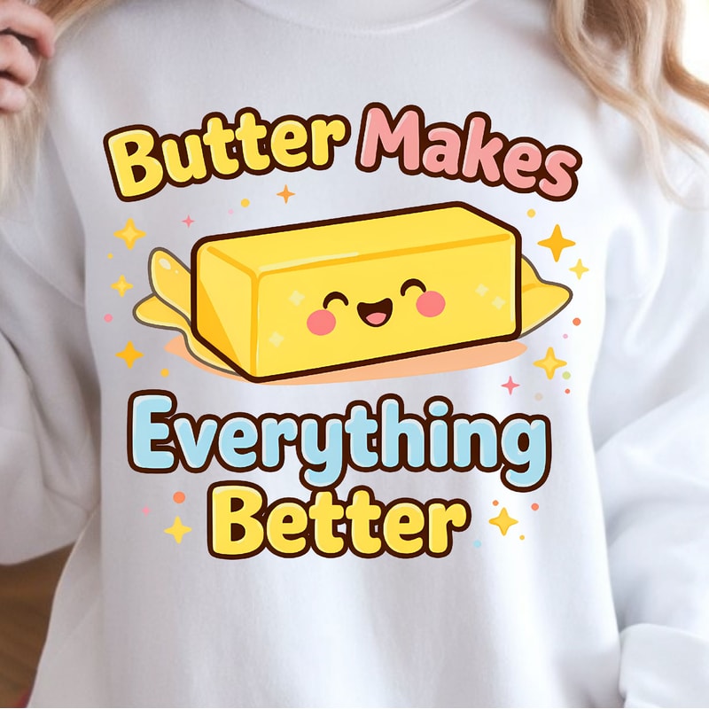 Butter Makes Everything Better Shirt Funny Baking TShirt Foodie Humor Tee 4