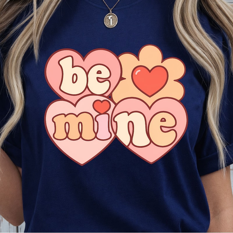 Be Mine Shirt Romantic TShirt Valentines Day Tee 0