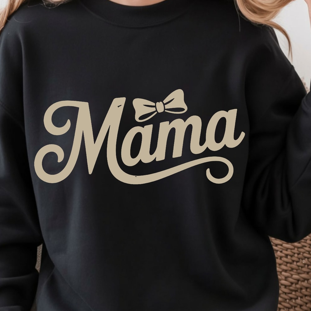 Coquette Mama Sweatshirt Bow Mama Crewneck Cute Mama Shirt 0