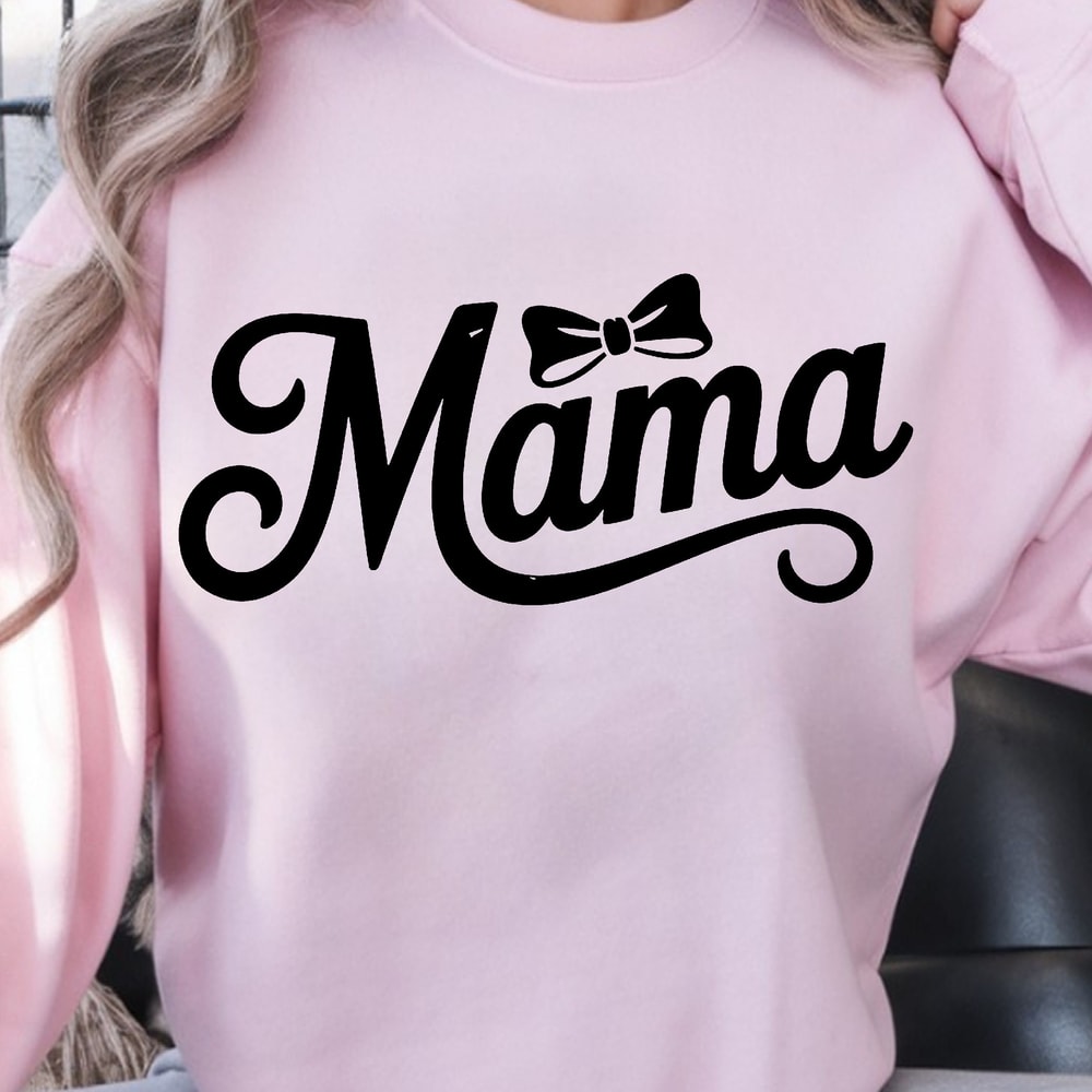 Coquette Mama Sweatshirt Bow Mama Crewneck Cute Mama Shirt 1