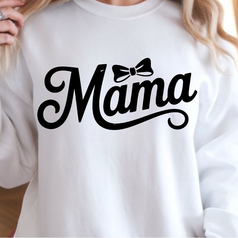Coquette Mama Sweatshirt Bow Mama Crewneck Cute Mama Shirt 3