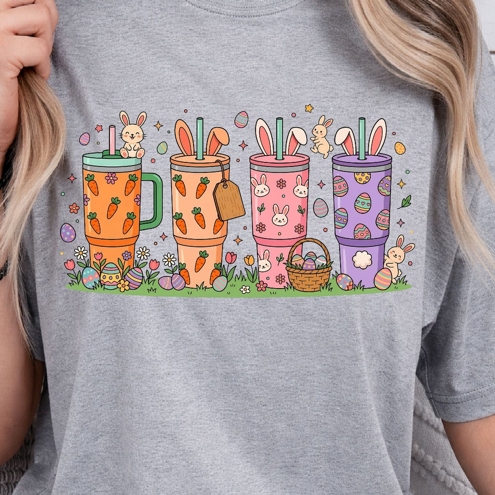 Tembler Bunny TShirt Easter Bunny Shirt Cute Bunny Spring Tee 4