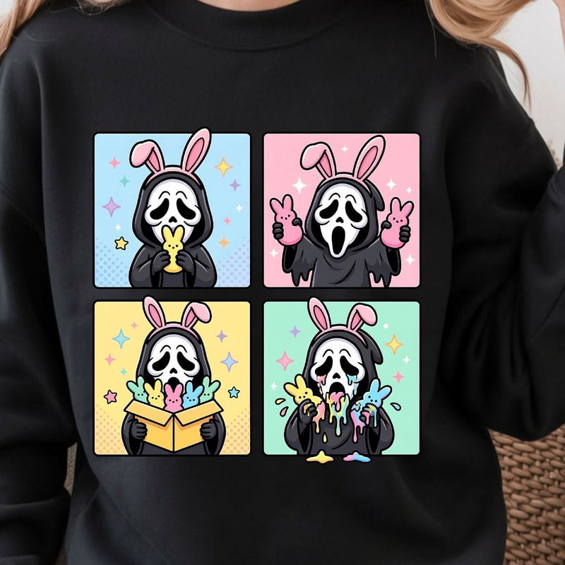 Spooky Easter Bunny Shirt Horror Spring Tee Halloween Meets Easter Shirt 1