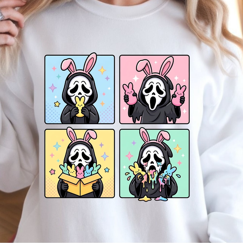 Spooky Easter Bunny Shirt Horror Spring Tee Halloween Meets Easter Shirt 0