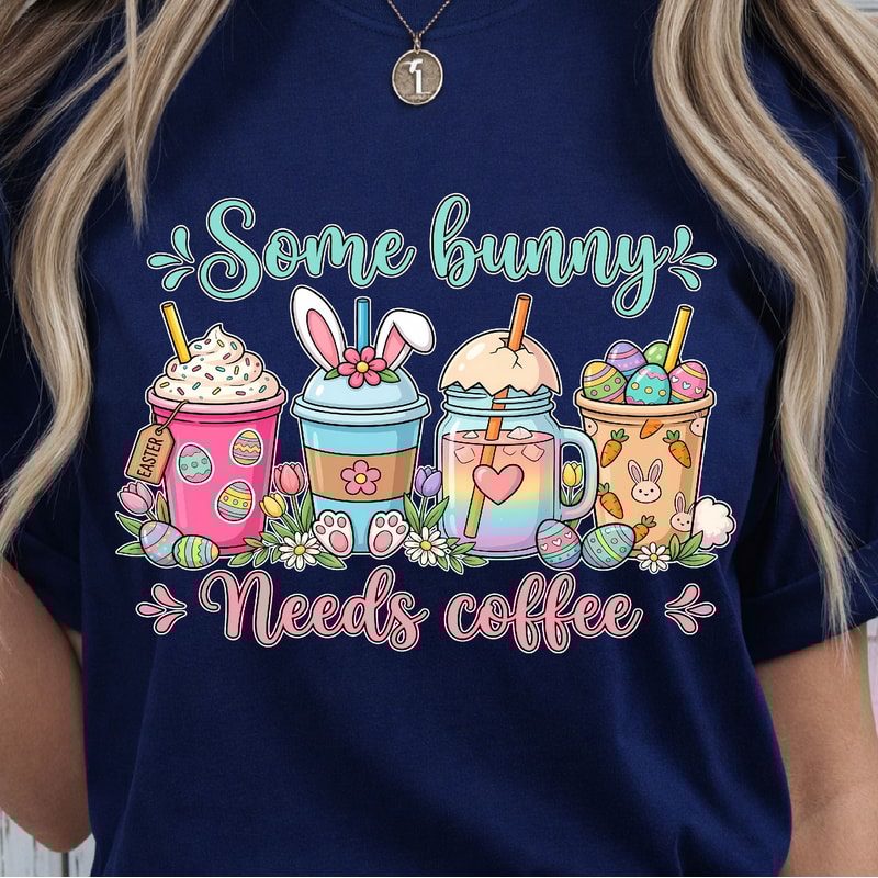 Some Bunny Needs Coffee Shirt Funny Coffee TShirt Cute Bunny Tee 4