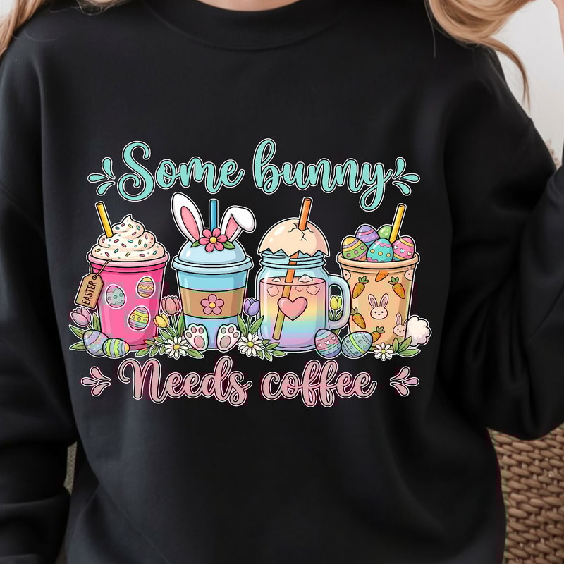 Some Bunny Needs Coffee Shirt Funny Coffee TShirt Cute Bunny Tee 1