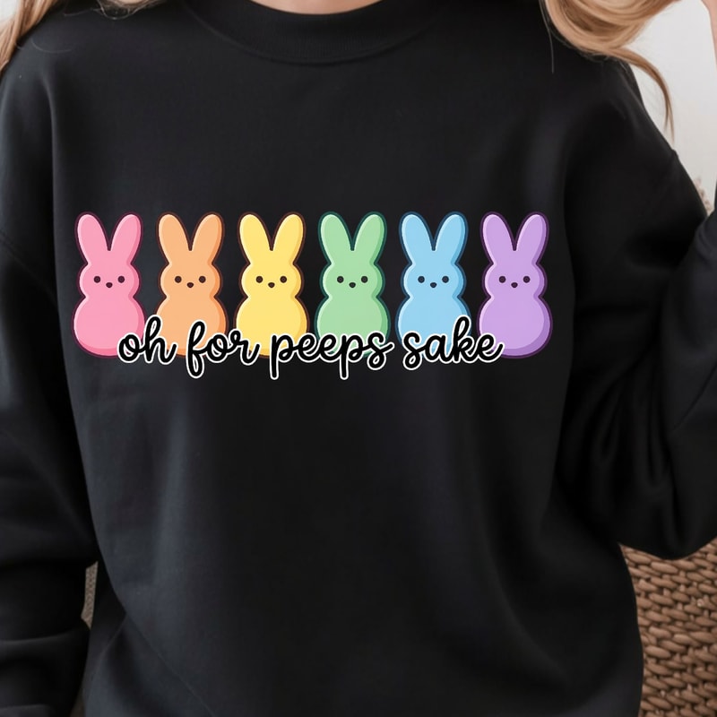 Oh For Peeps Sake Shirt Funny Easter Shirt Cute Bunny Tee 1