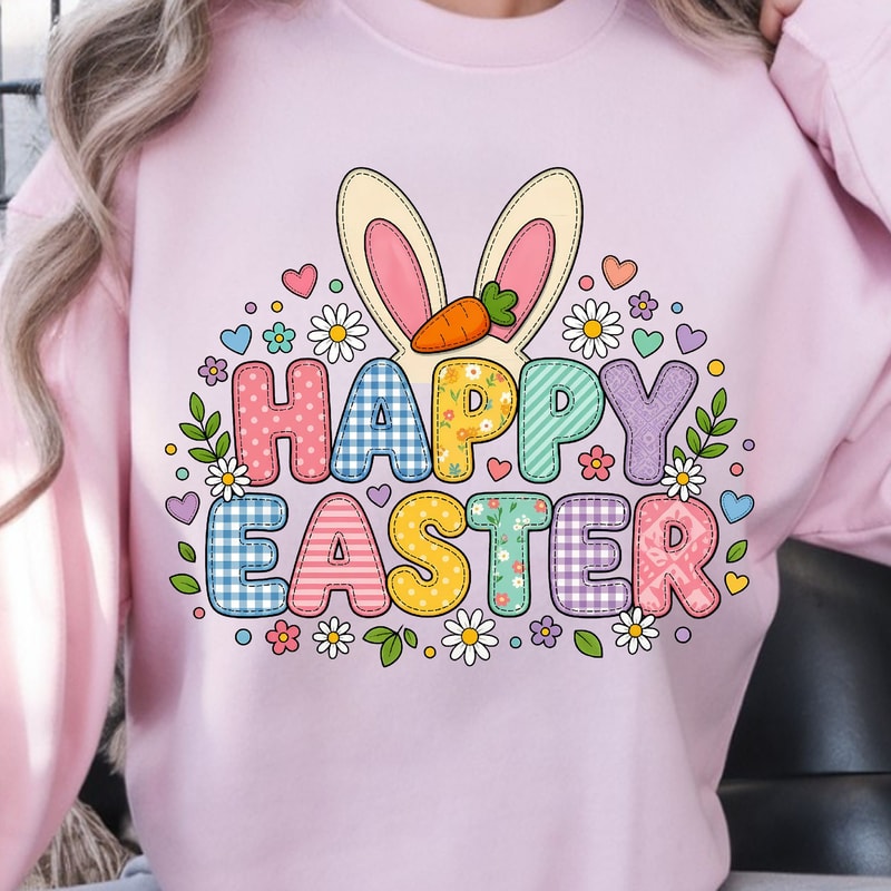 Happy Easter T Shirt Cute Easter Shirt For Kids Adults Spring Holiday Graphic Tee 4